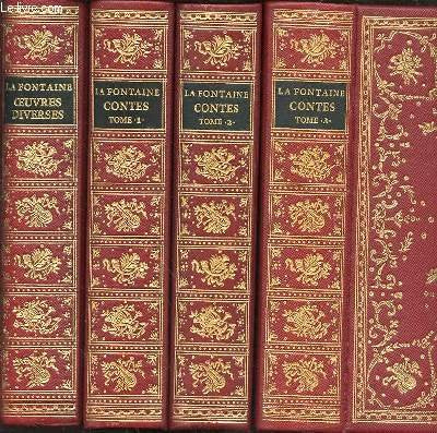 CONTES ET NOUVELLES EN VERS EN 4 TOMES (1+2+3 + SUPPLEMENT "OEUVRES DIVERSES") AVEC LES ILLUSTRATIONS DE FRAGONARD PARUES DANS L'EDITION DE DIDOT DE 1795. 
