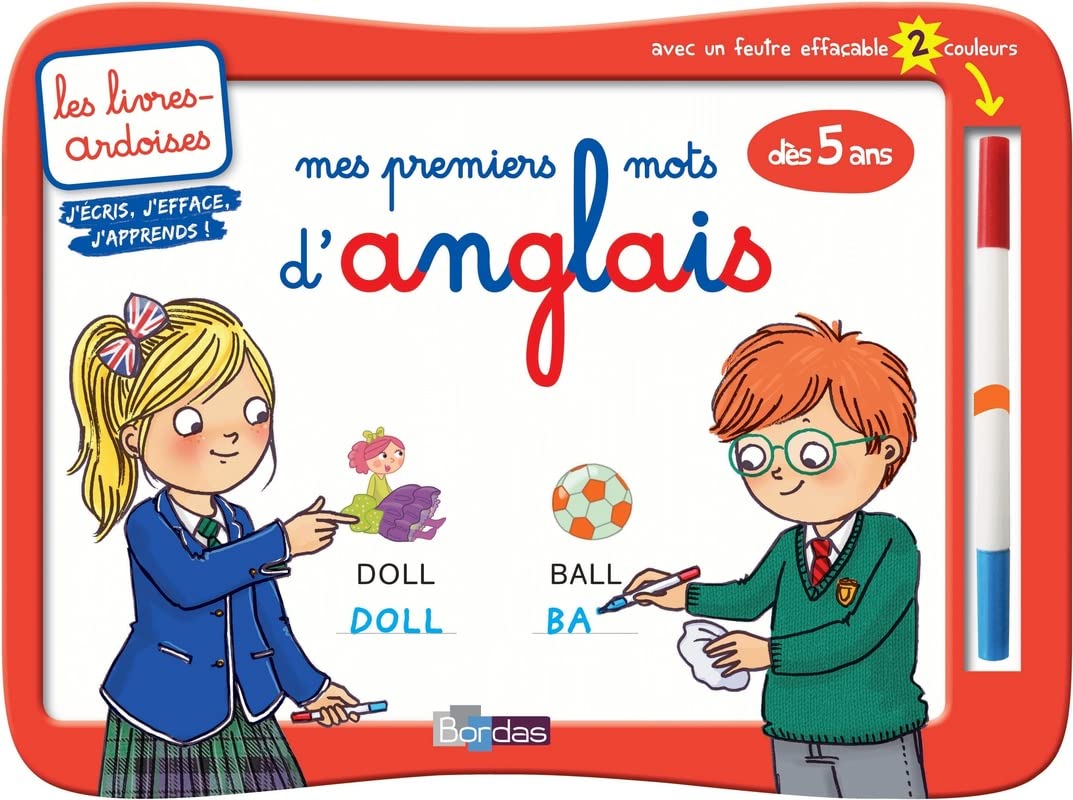 Livres-ardoises - Mes premiers mots d'anglais + 1 feutre 2 couleurs 9782047350768