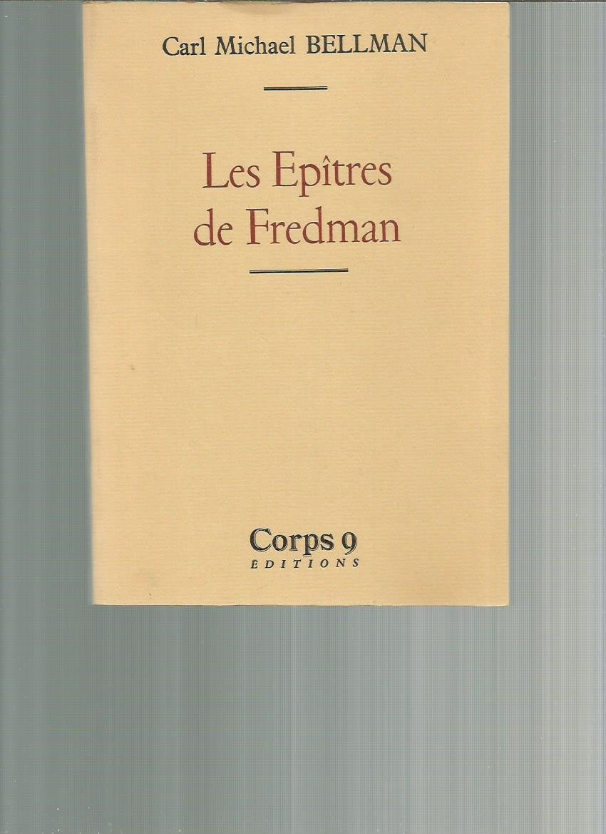 Les épitres de Fredman 9782904846038