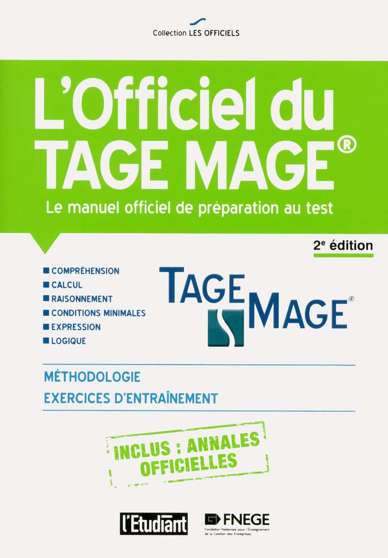 L'Officiel du TAGE MAGE 2e édition 9782817604909