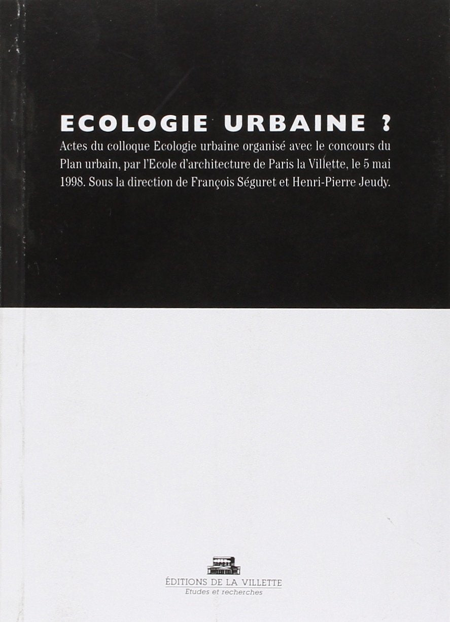 Écologie urbaine ? 9782903539511