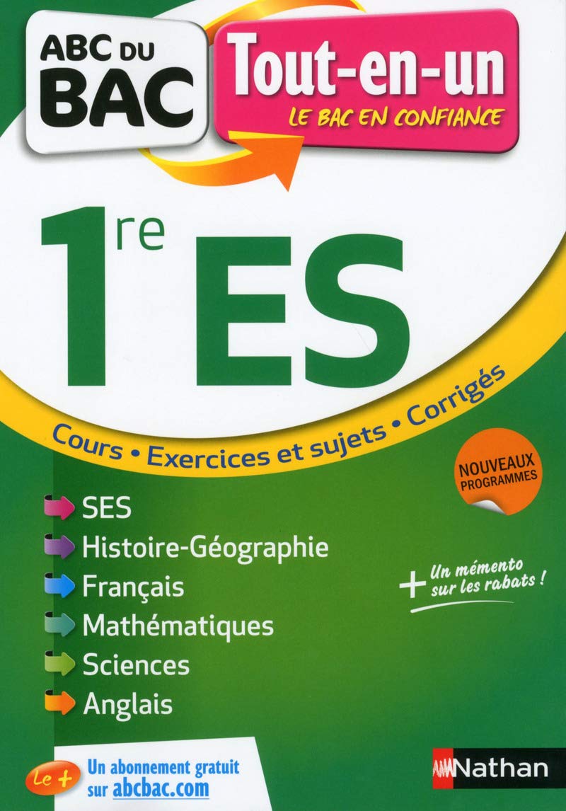 ABC du BAC Tout-en-un 1re ES 9782091892122