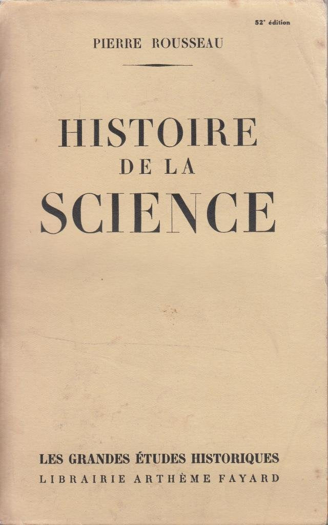 HISTOIRE DE LA SCIENCE 