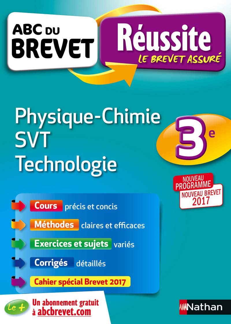 ABC du BREVET Réussite Physique-Chimie SVT Techno 3e 9782091892887