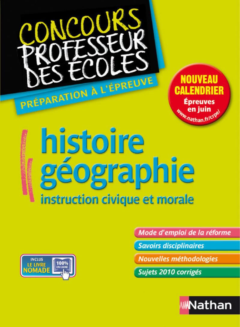 Histoire Géographie Instruction civique et morale 9782091618555