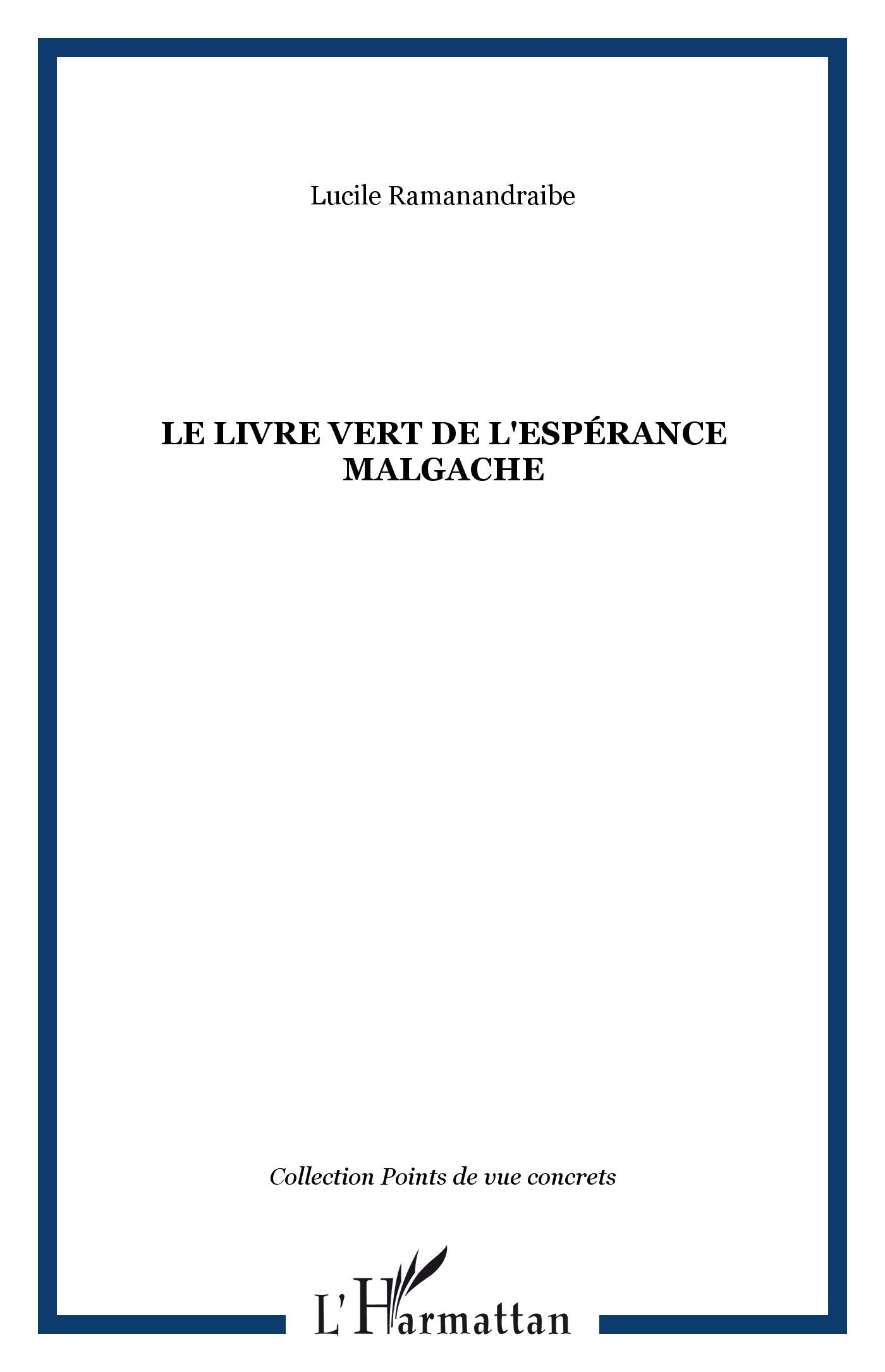 Le livre vert de l'espérance malgache 9782858029358