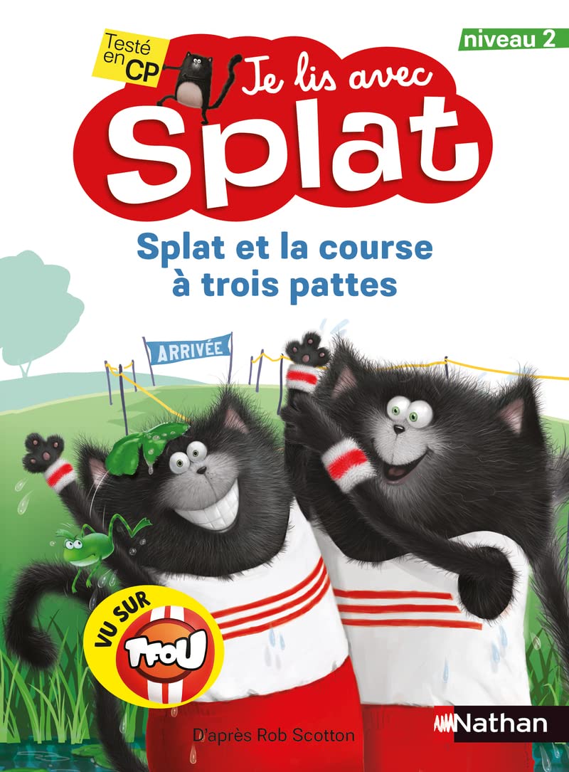 Je lis avec Splat : Splat et la course à trois pattes - Niveau 2 - Dès 6 ans 9782092496374