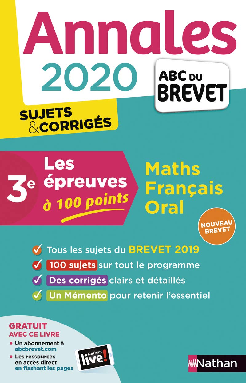 Annales ABC du Brevet 2020 Les épreuves à 100 points 9782091574585