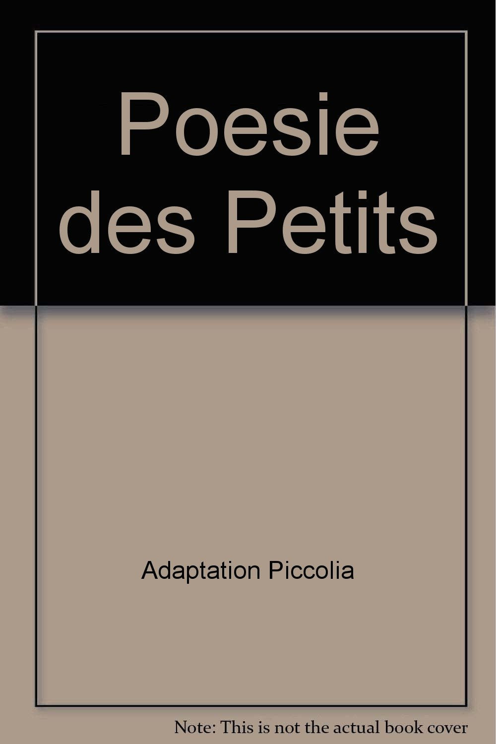 Poesie des petits 9782753001022