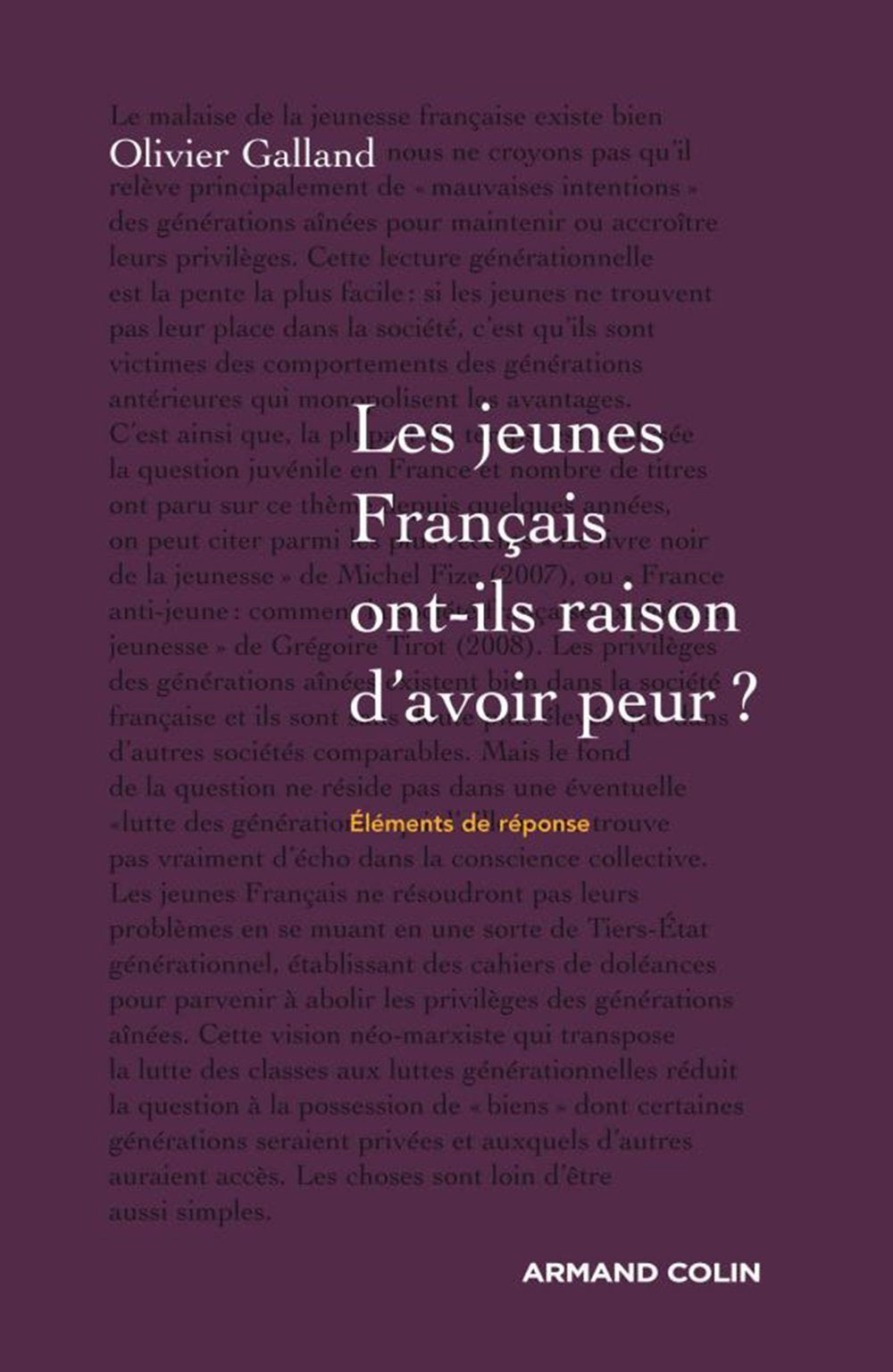 Les jeunes Français ont-ils raison d'avoir peur ? 9782200242664