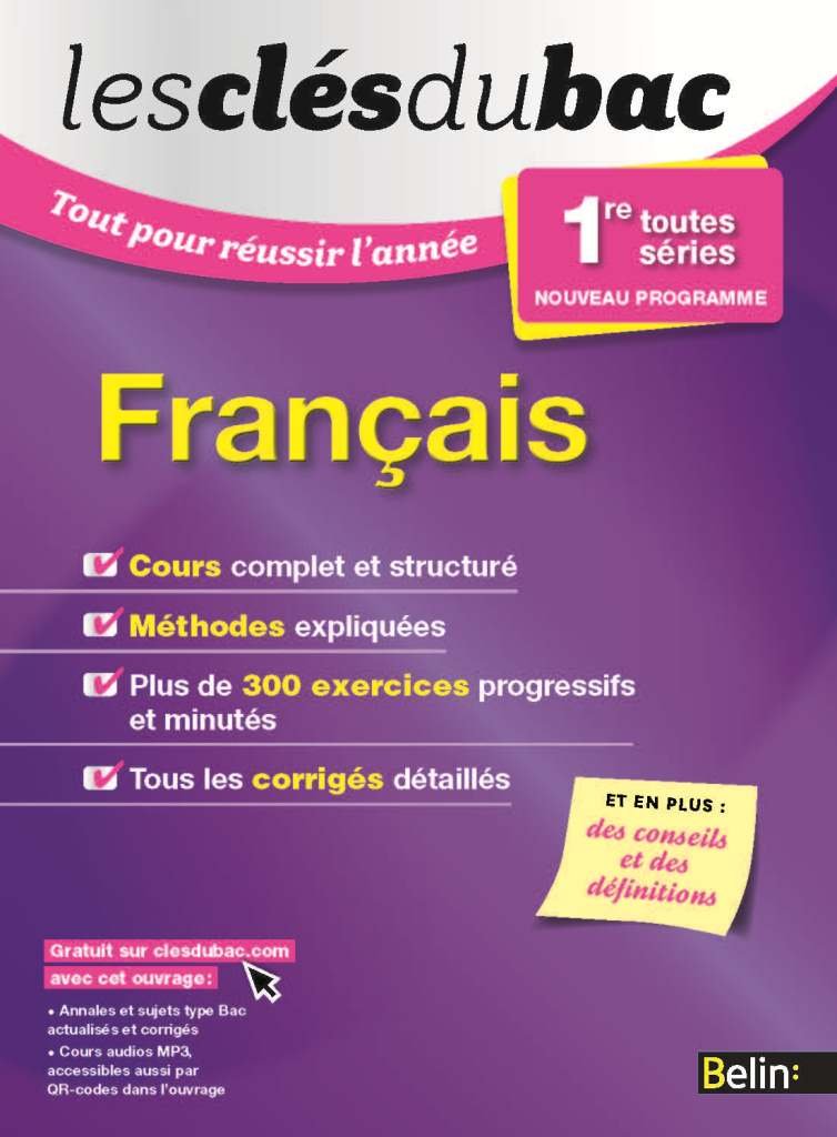 Français 1re L, ES, S 9782701194400