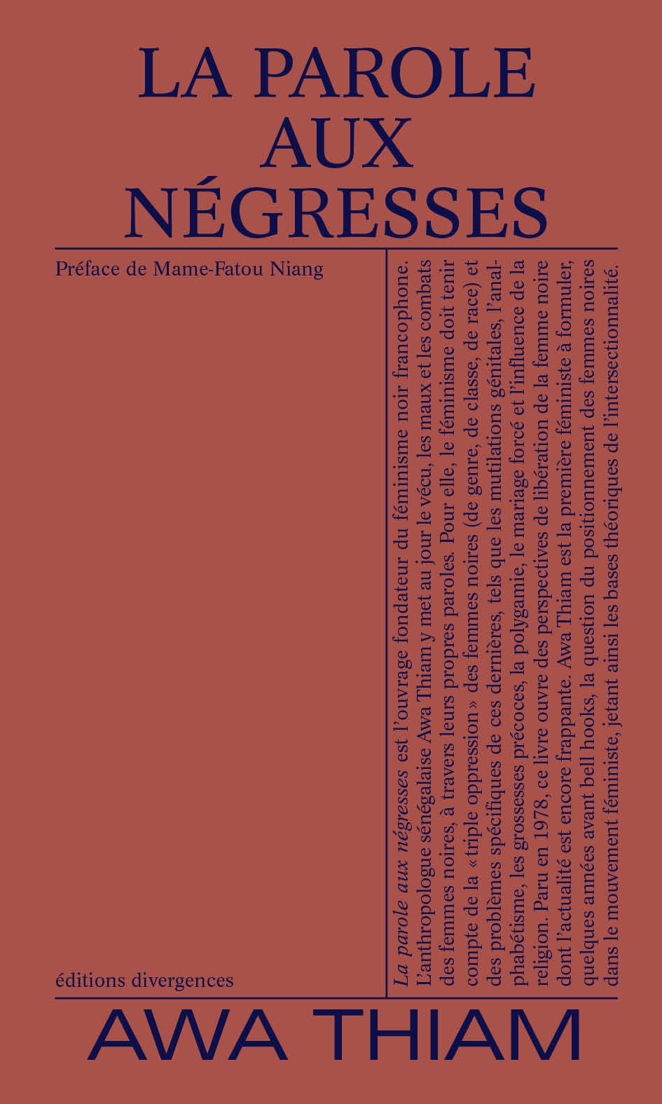 La parole aux négresses 9791097088712