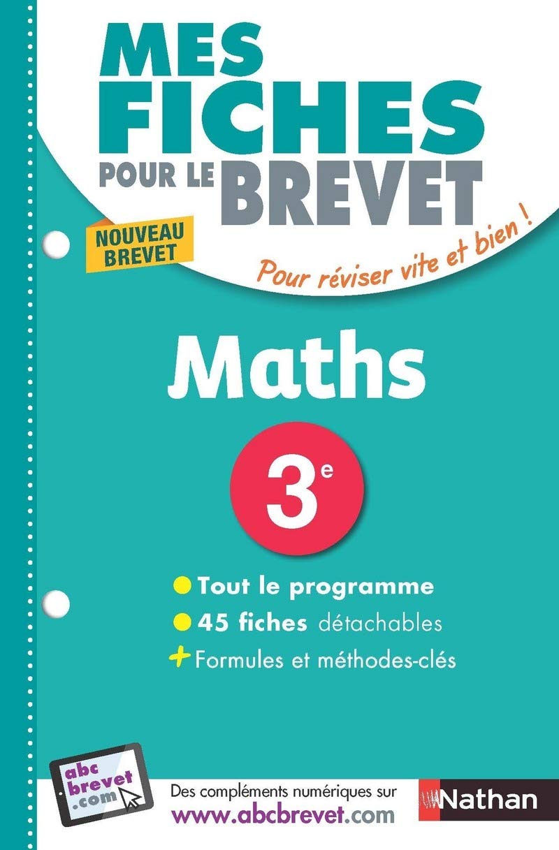 Maths 3e - Mes fiches pour le Brevet - Brevet 2024 9782091503042