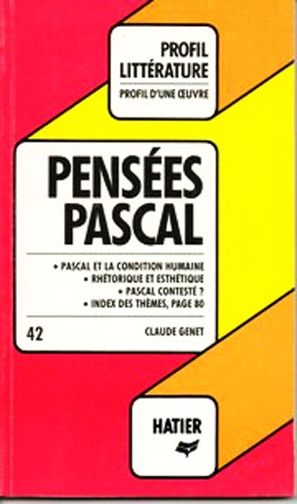 Profil D'Une Oeuvre Pensées Pascal 9782218022715