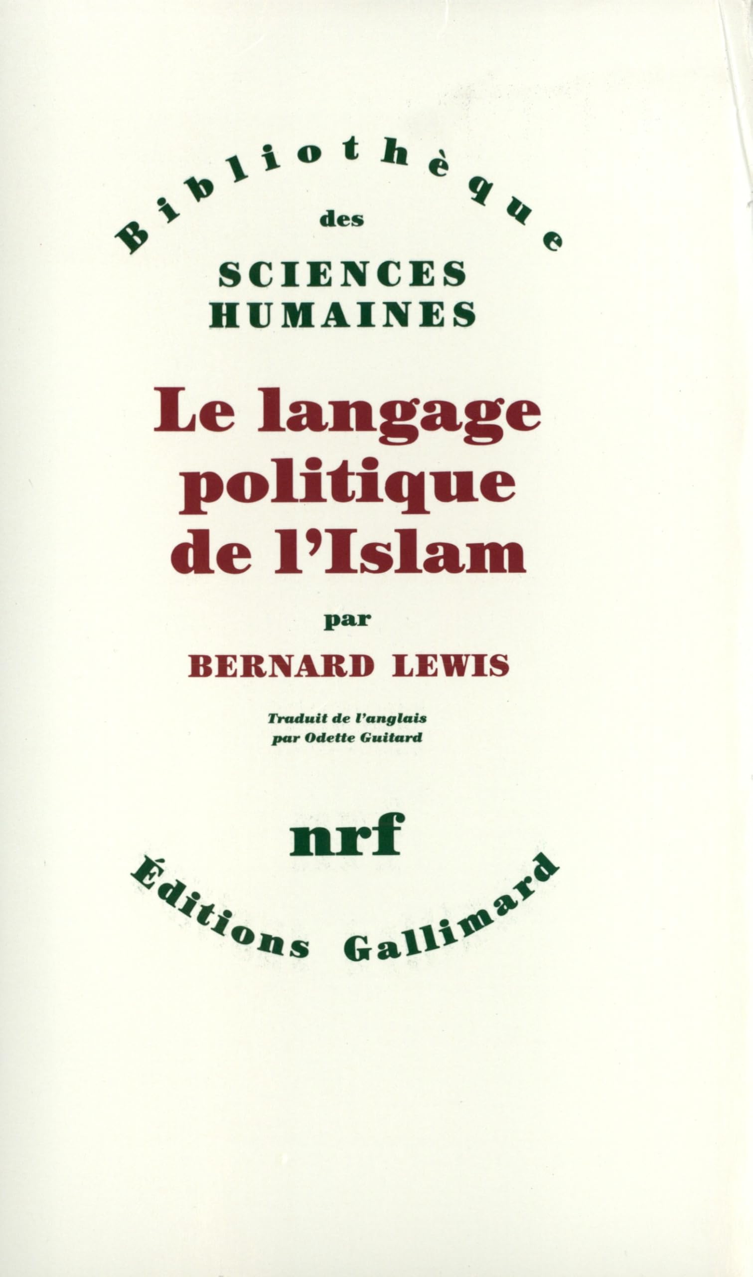 Le langage politique de l'islam 9782070714605