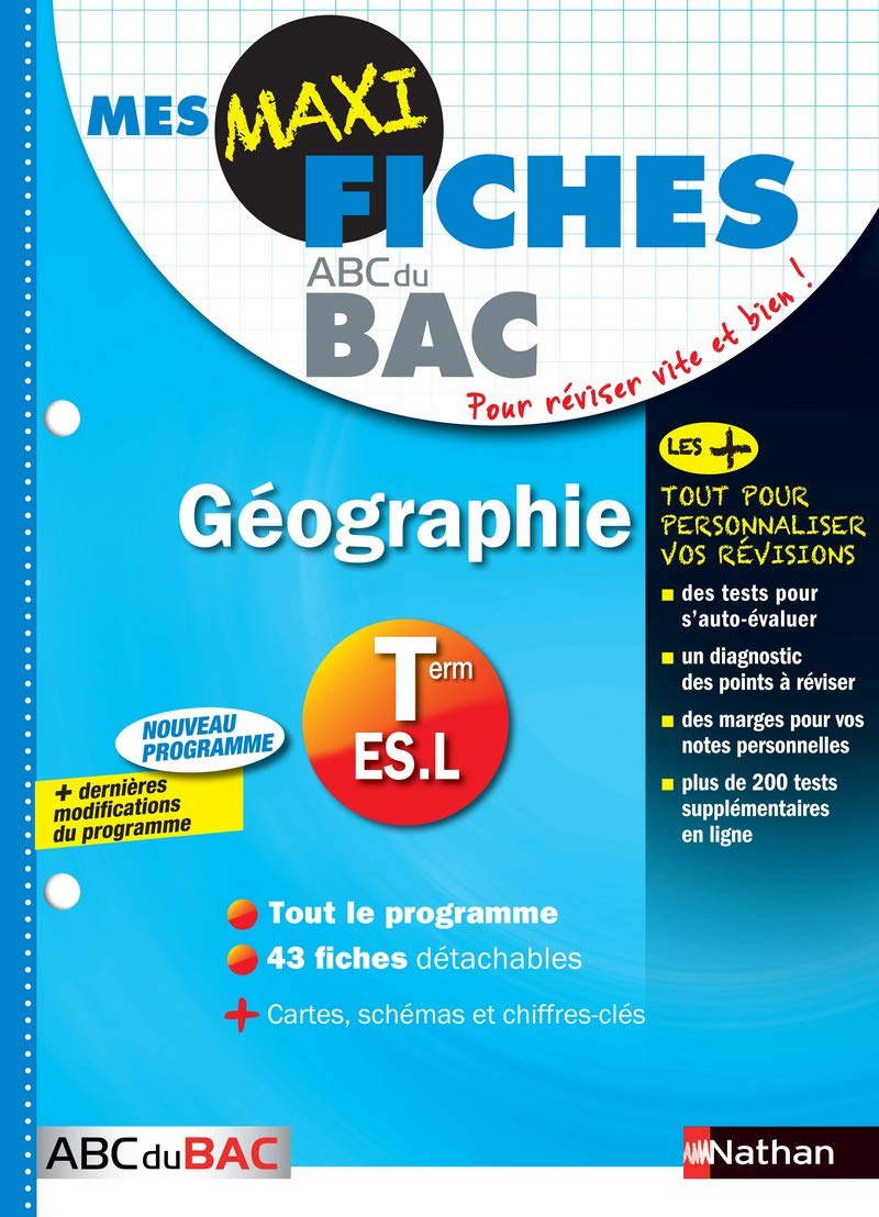 Mes MAXI Fiches Géographie Terminale ES.L 9782091891149