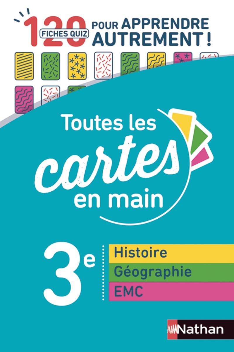 Histoire-Géographie - EMC (Enseignement moral et civique) 3e - Toutes les cartes en main - Fiches quiz Brevet - Brevet 2026 9782091573854