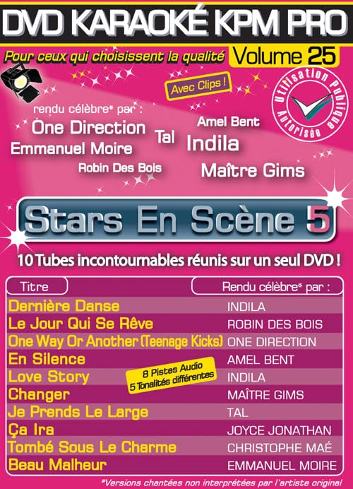 DVD Karaoké KPM Pro Vol.25 "Stars En Scène 5" 3760074708253
