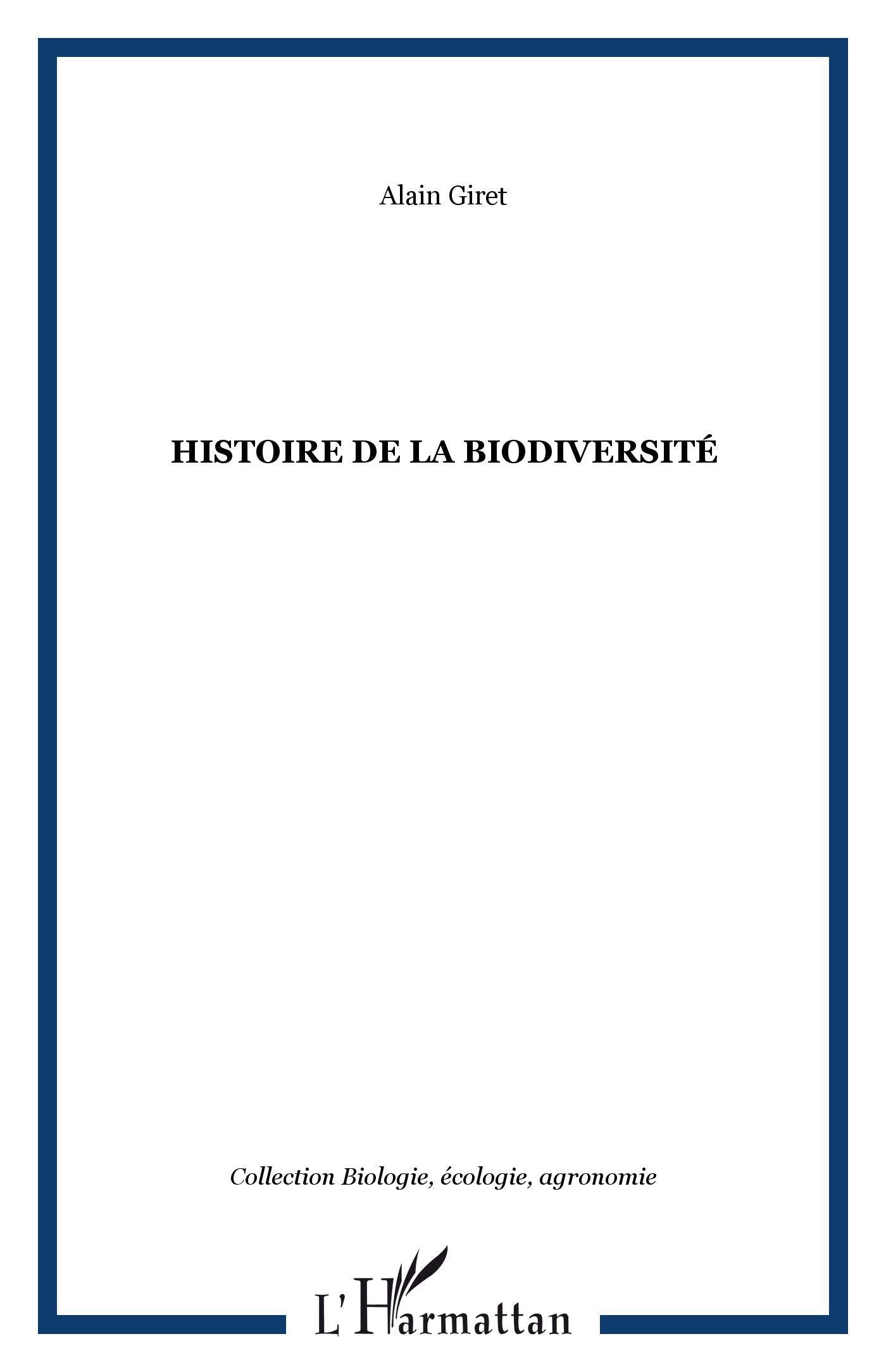 Histoire de la biodiversité 9782296553682