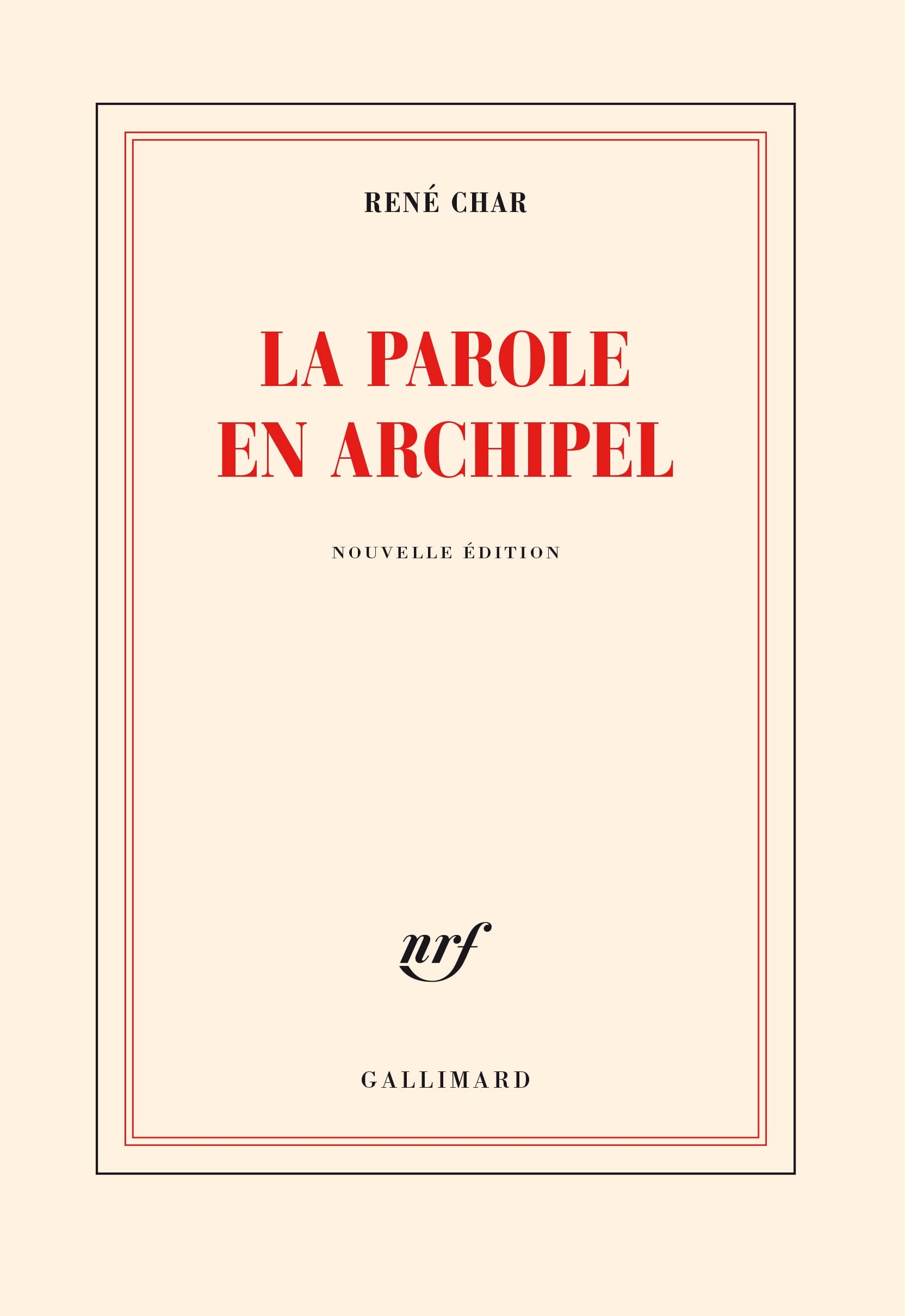 La Parole en archipel 9782070708093