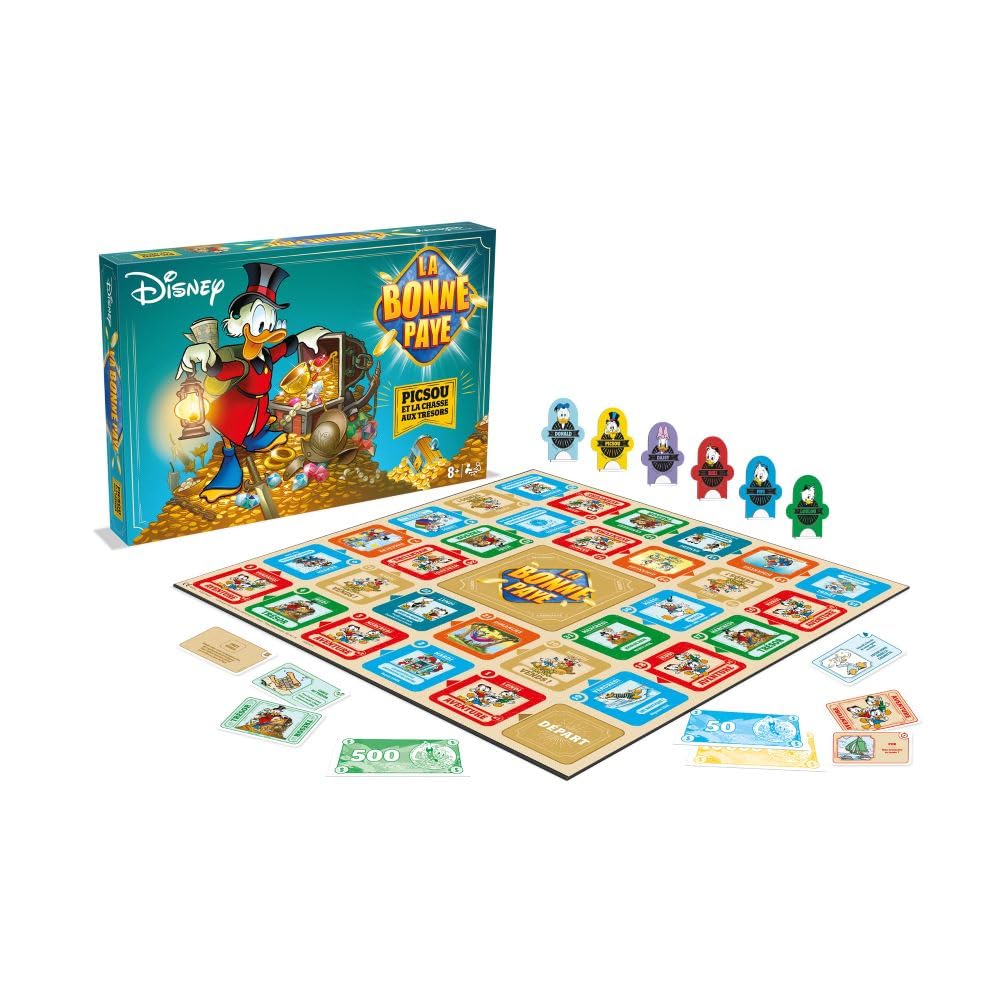 Winning Moves - La Bonne Paye - La bande à Picsou - Jeu de société - A partir de 8 ans - 2 à 6 joueurs - Version française 5036905040655