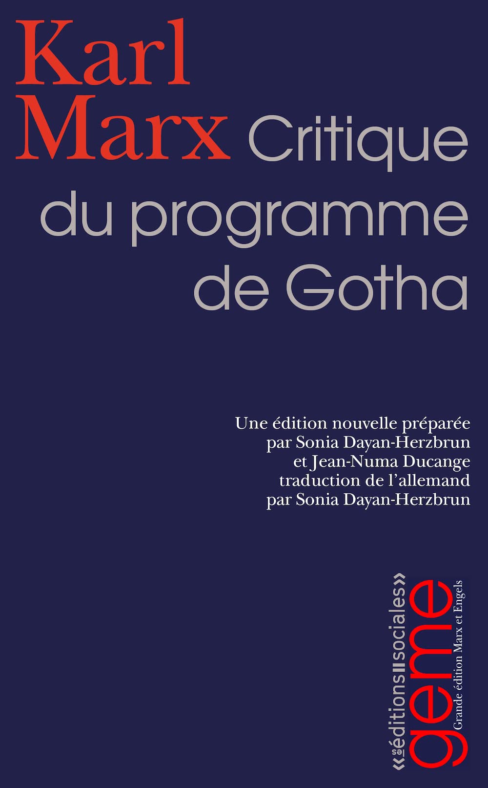 Critique du programme de Gotha 9782353670017