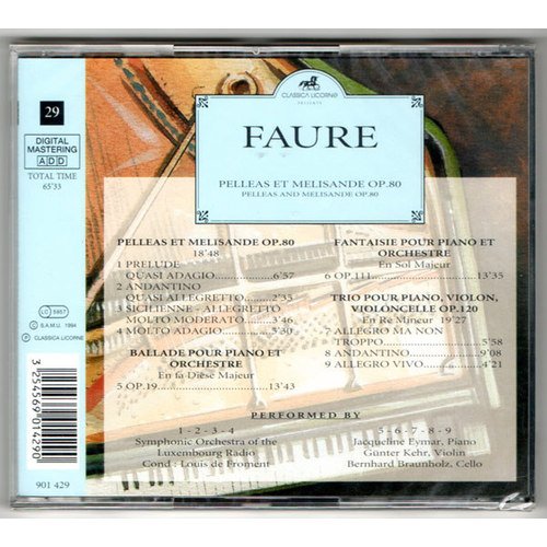 Pelleas Et Melisande Op.80 - Gabriel Faure 3254569014290