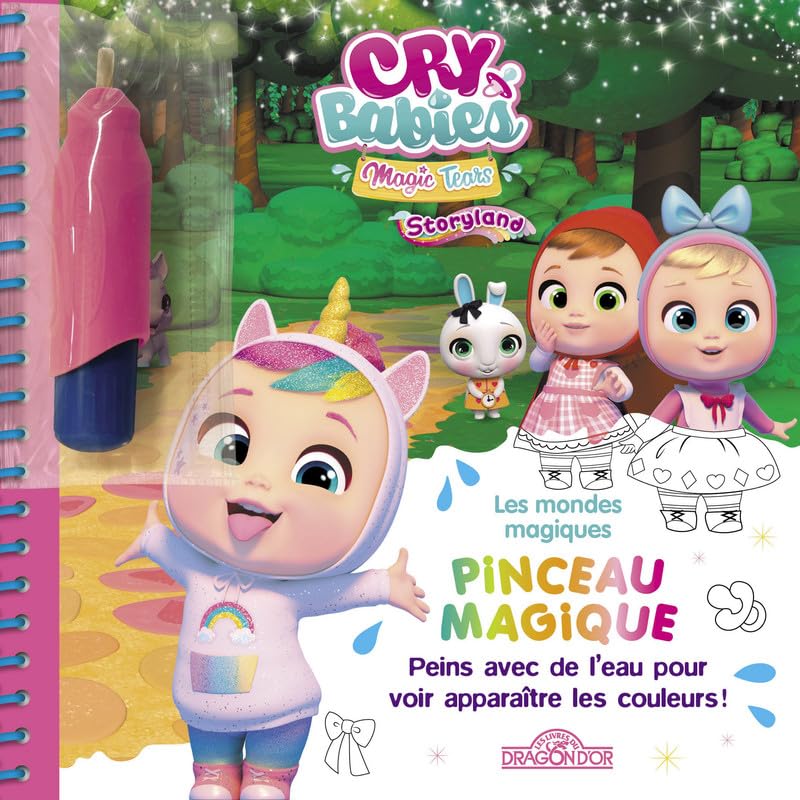 Cry Babies - Pinceau Magique - Les mondes magiques - Livre avec pinceau magique - Dès 3 ans 9782821215016