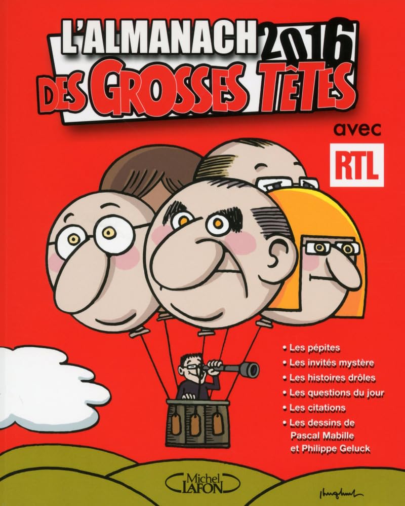 L'almanach des Grosses Têtes 2016 avec RTL 9782749926896