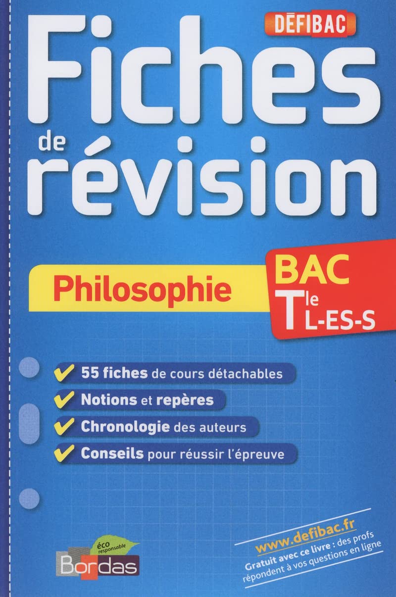 DéfiBac - Fiches de révision - Philosophie Terminale L-ES-S 9782047319833