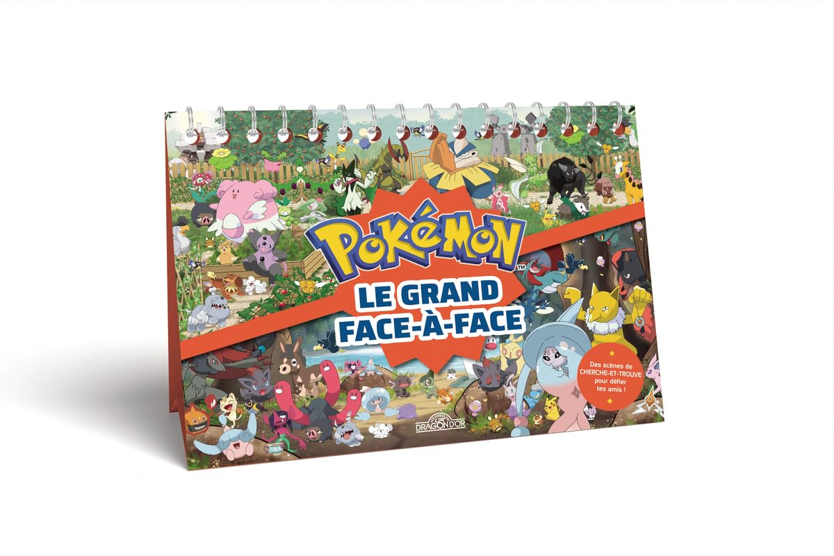 Pokémon –Le grand face-à-face – Livre-chevalet de scènes de cherche-et-trouve – Dès 7 ans 9782821219069