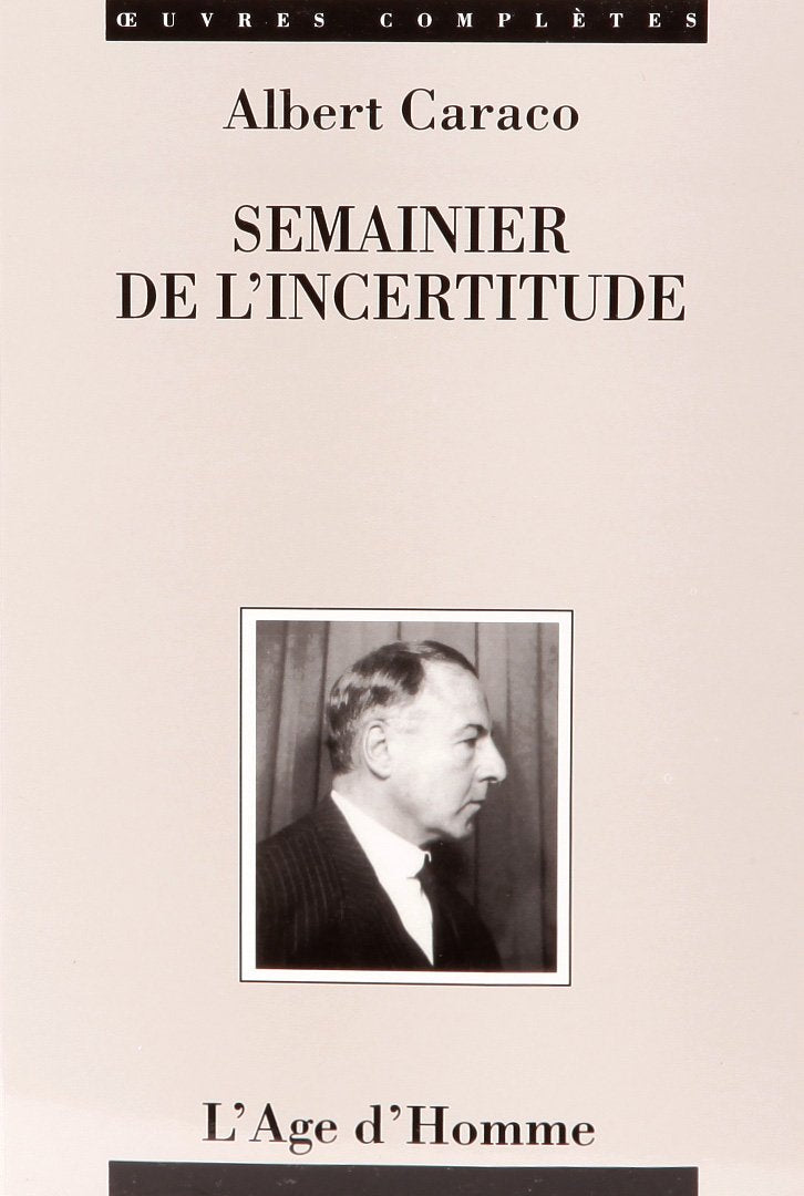 Semainier de l'incertitude 9782825103708