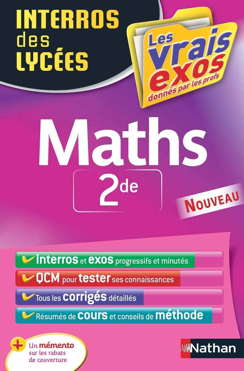 Interros Des Lycées Maths 2de 9782091887241