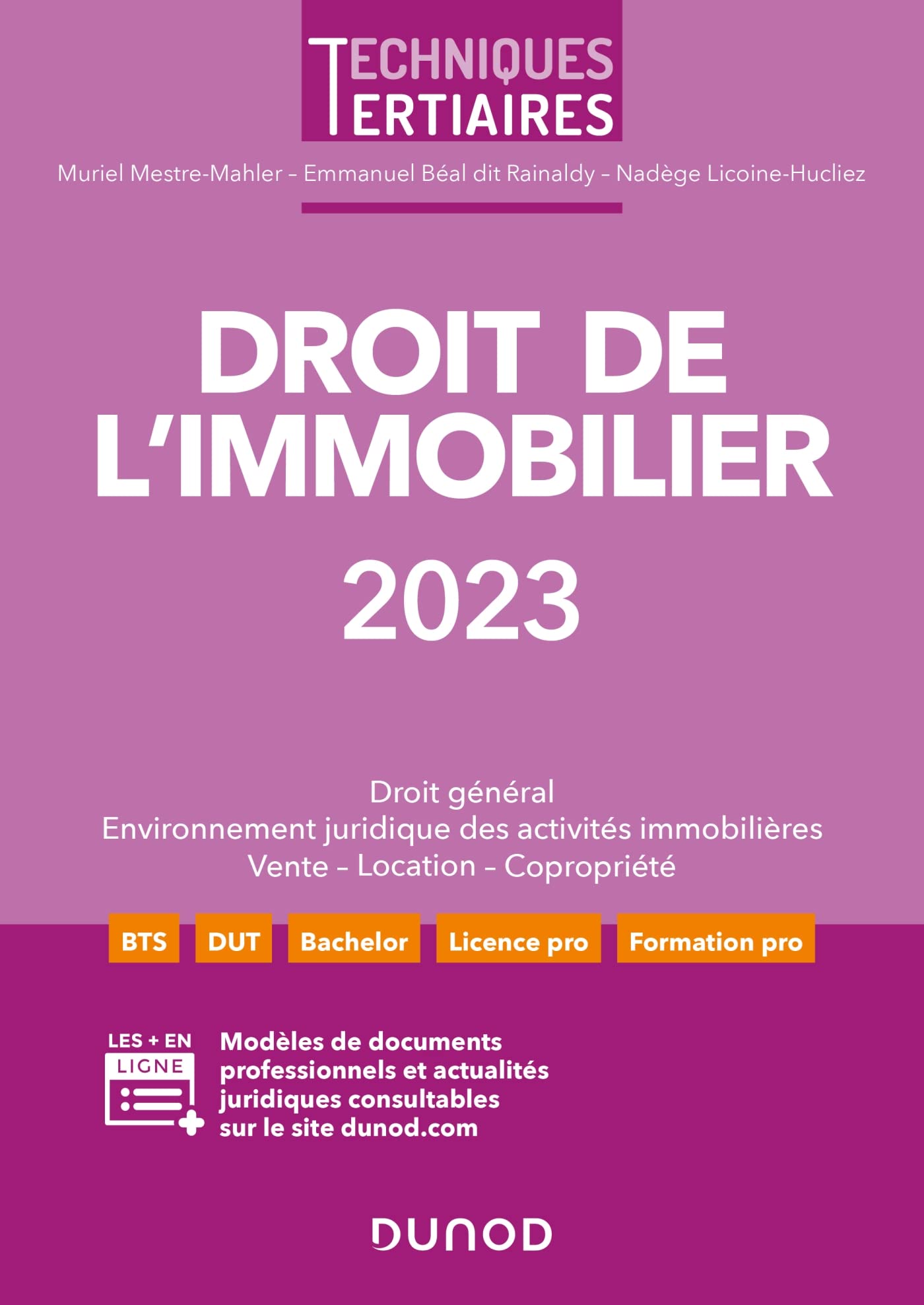Droit de l'immobilier 2023 (2023) 9782100848829