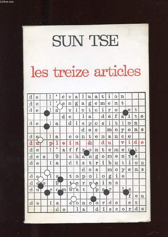 SUN TSE. LES TREIZES ARTICLES. 