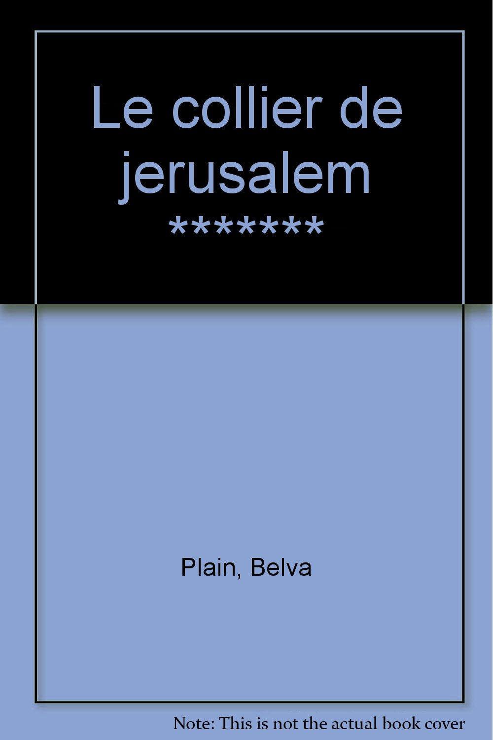 Le collier de Jérusalem 9782277233367