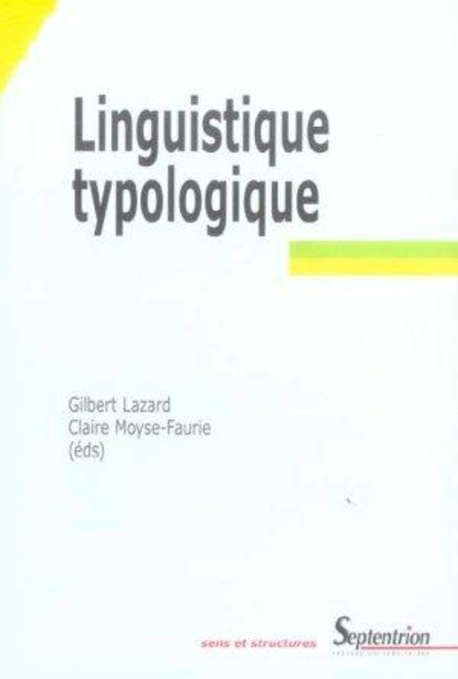 Linguistique typologique 9782859399306
