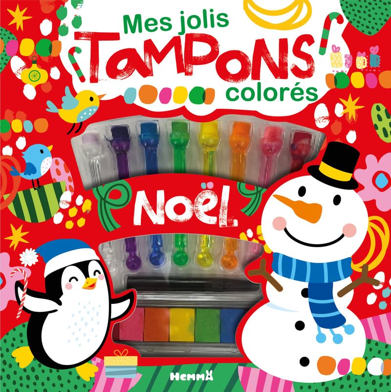 Mes jolis tampons colorés - Joyeux Noël ! – Tampons - encre - peinture - coloriage - 3 ans 9782508062285