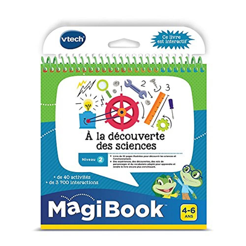 VTech - MagiBook, Livre Éducatif Enfant Niveau 2 À la Découverte des Sciences, Pages Illustrées et Interactives, Cadeau Garçon et Fille de 4 Ans à 6 Ans - Contenu en Français 3417764809058