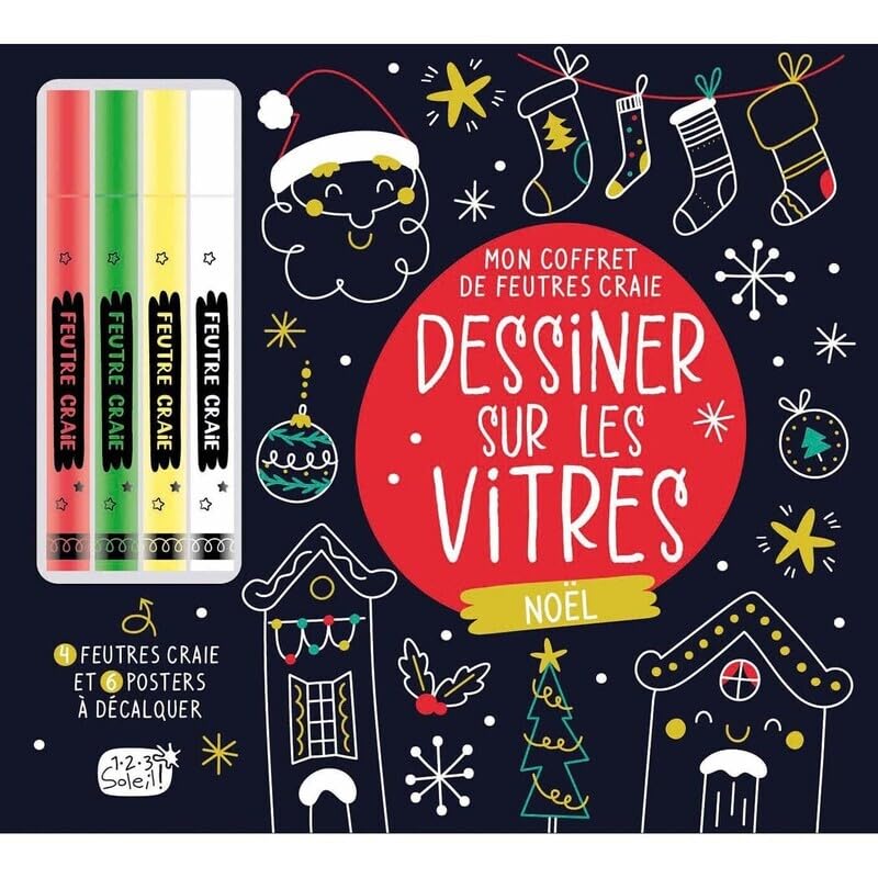 Mon coffret de feutres craie - noël ne 9782384535644