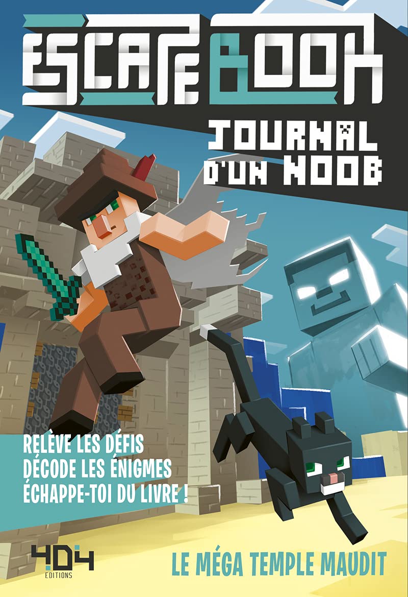 Journal d'un Noob : Le méga temple maudit - Escape book enfant - Livre-jeu avec énigmes - De 8 à 12 ans 9791032402542
