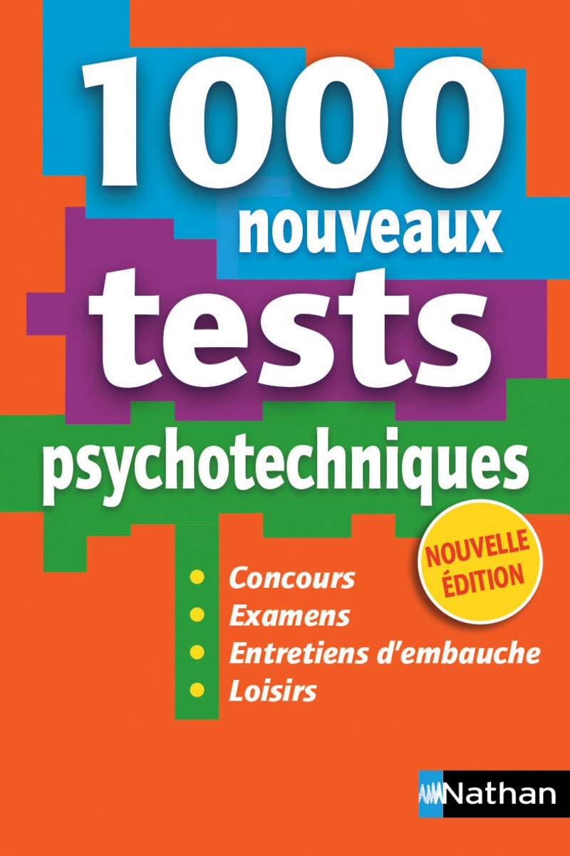 1 000 nouveaux tests psychotechniques - entraînement intensif - 2016 9782091647579