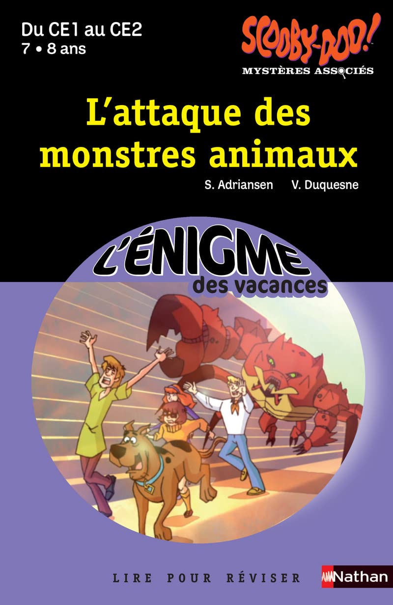 Cahier de vacances - Enigmes Scooby-Doo L'attaque des monstres animaux CE1 - CE2 9782091891576