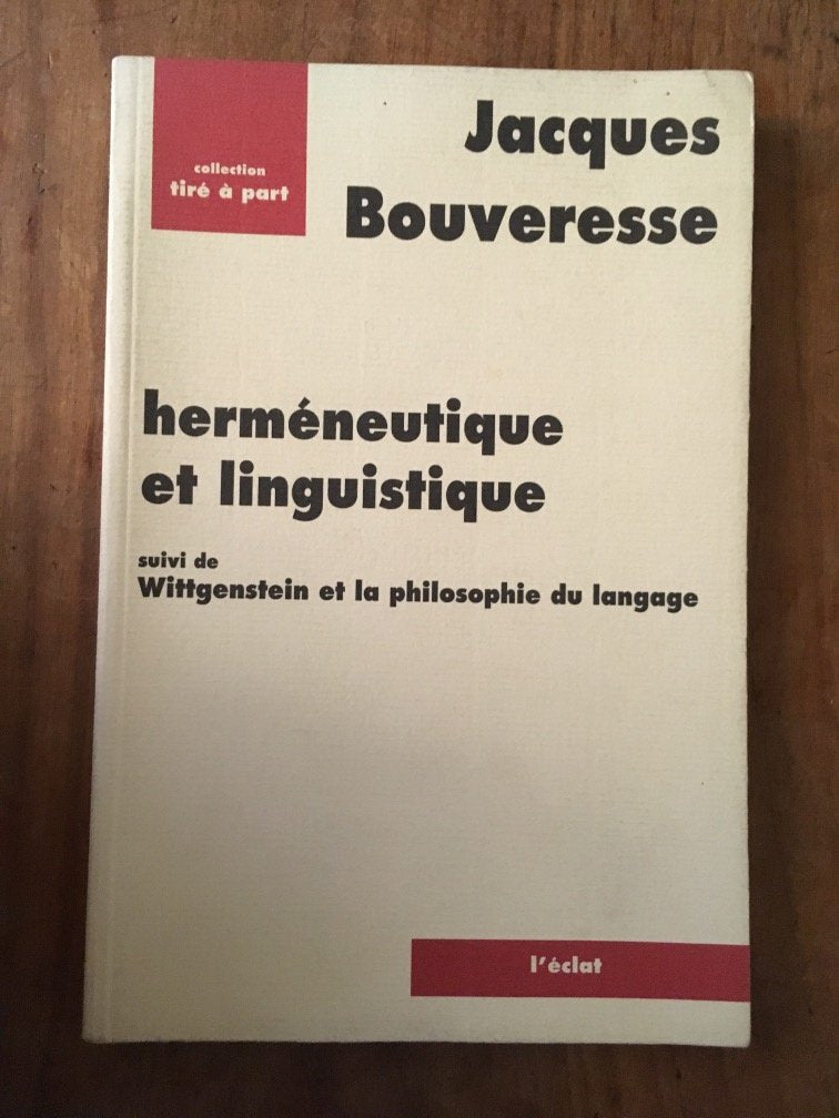 Herméneutique et Linguistique 9782905372581
