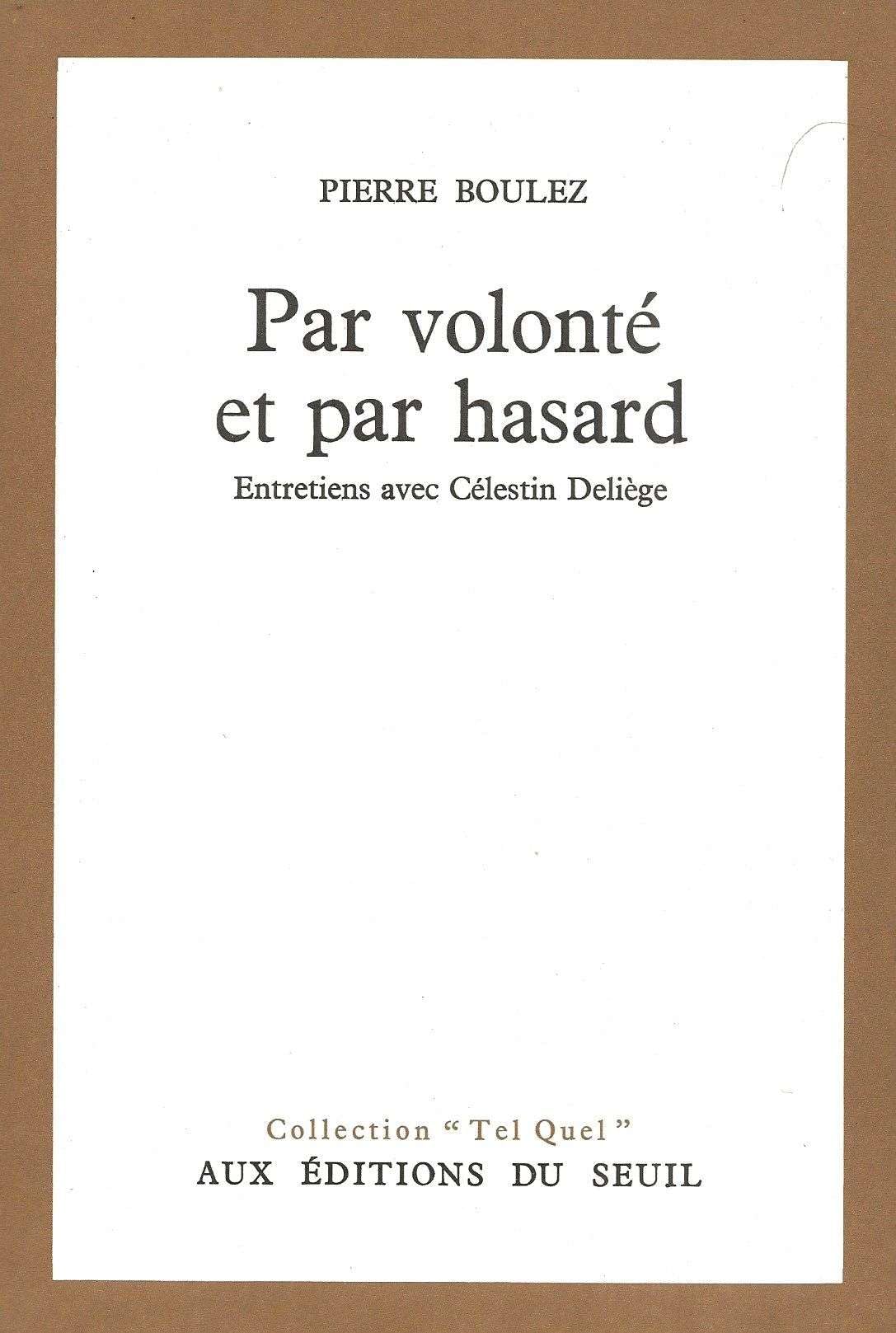Par volonté et par hasard 9782020042789
