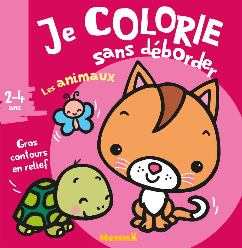 Je colorie sans déborder - Les animaux - Bloc de coloriages aux contours épais pailletés et en relief - dès 2 ans 9782508042621