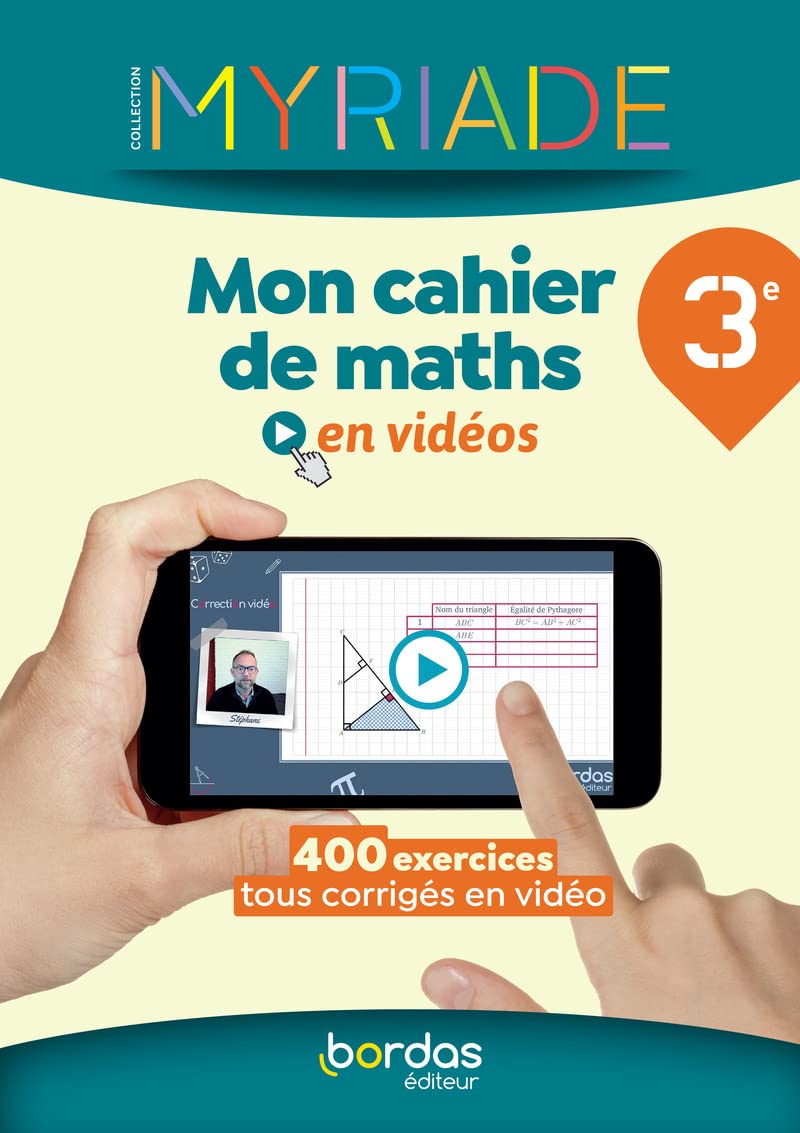 Myriade Mon cahier de maths en vidéos 3e 9782047339145