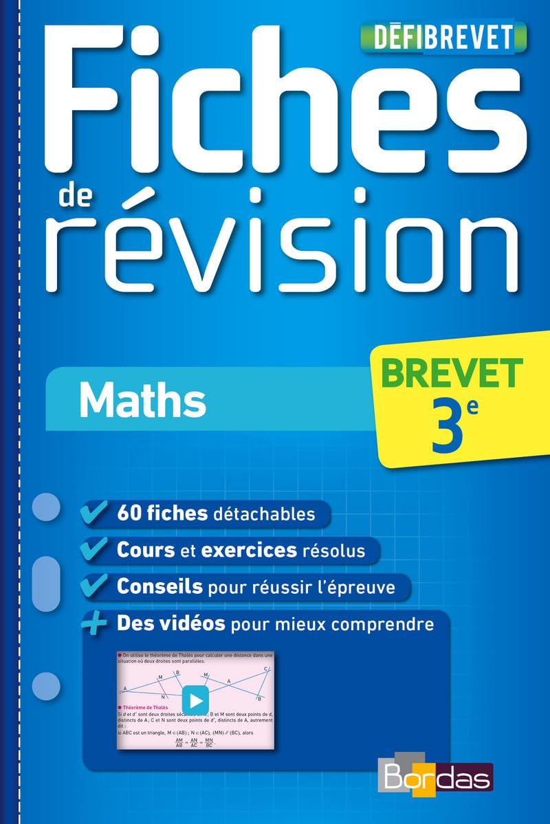 DéfiBrevet - Fiches de révision - Maths 3e 9782047352731