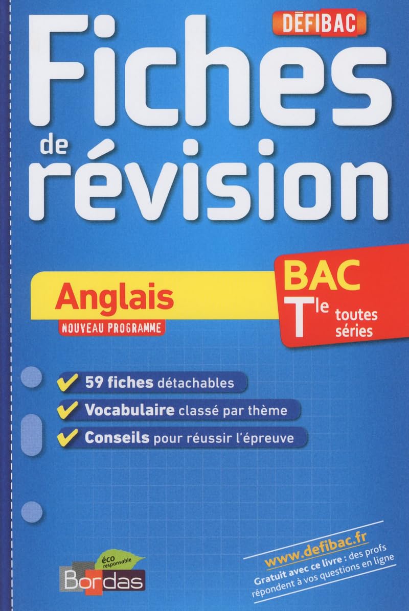 DEFIBAC FICHES ANGLAIS TER 9782047319796