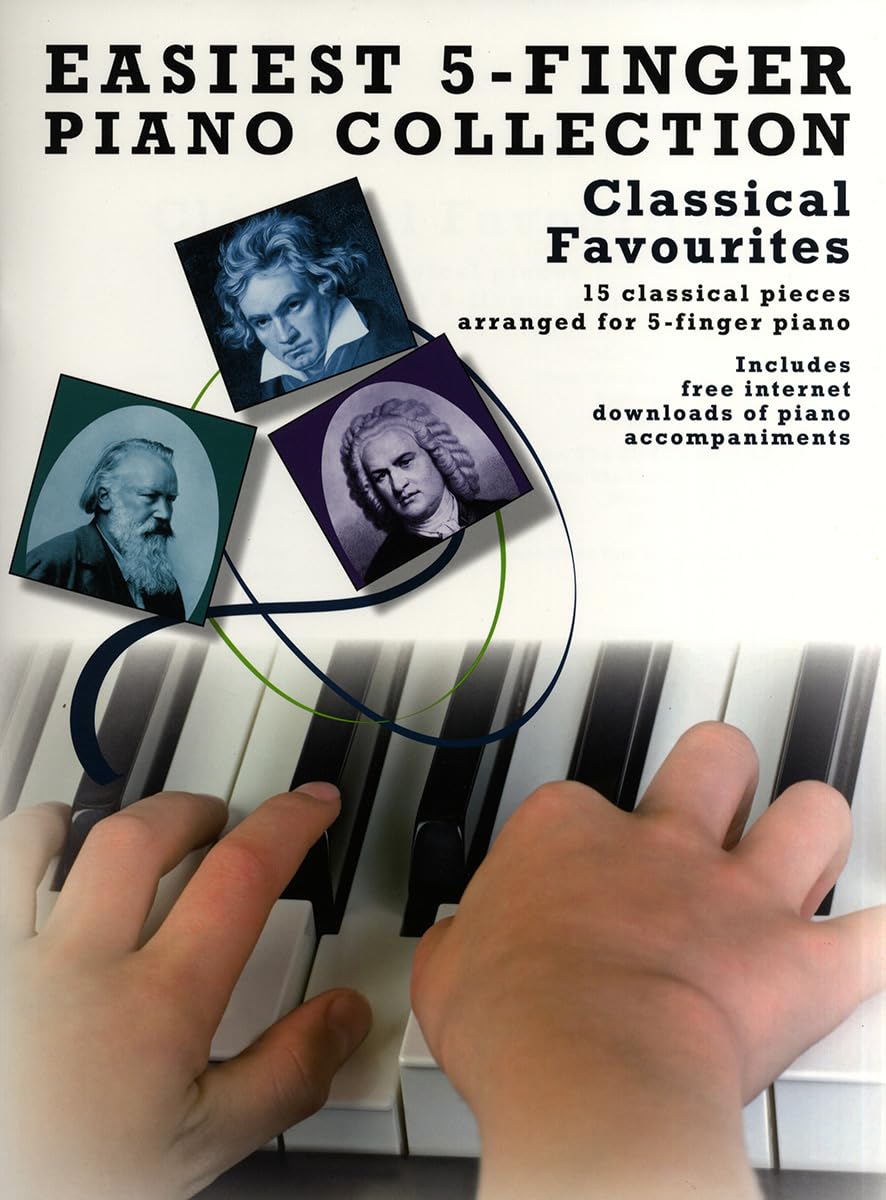 Easiest 5-finger piano collection: classical favourites piano+telechargement 9781849382137